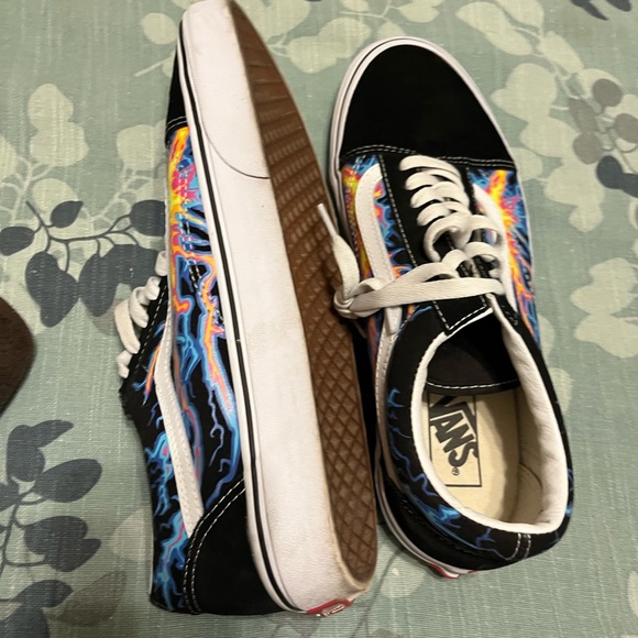 Vans Other - Vans Old Skool Electro Flames Mens Size 10.5 Skateboarding Glow In Dark Sneakers